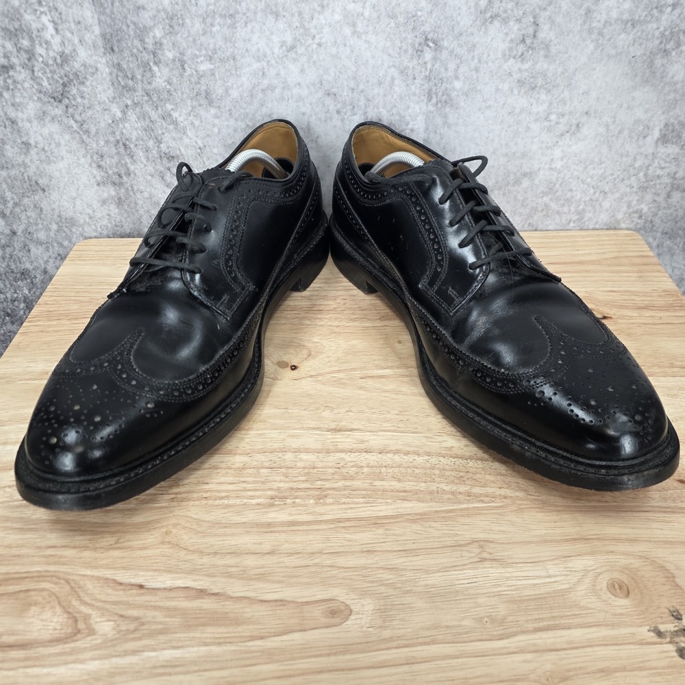Florsheim Imperial Oxford Shoes Mens 12‎ D Kenmoor Black Leather Longwing Brogue - Picture 4 of 12